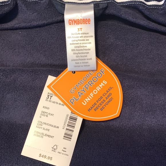 Gymboree navy slate puffer vest insulated size 3T playproof NWT - Picture 4 of 4